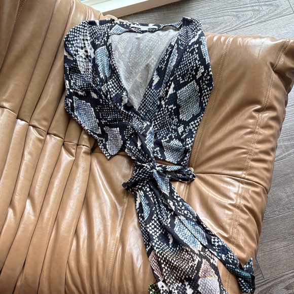 Diane Von Furstenberg dvf wrap dress snakeskin 2 - Picture 1 of 5